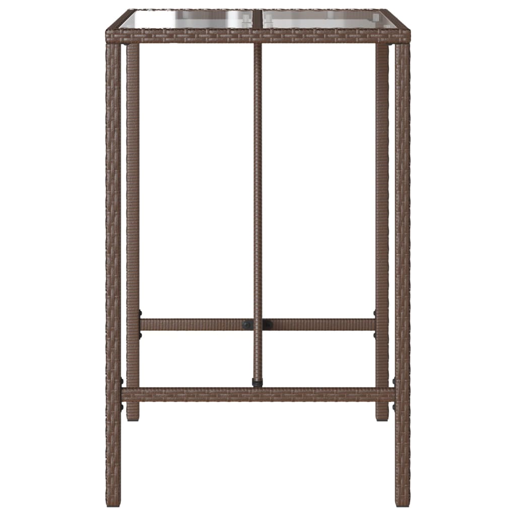 Vanjski barski stol smeđi 70 x 70 x 110 cm od poliratana