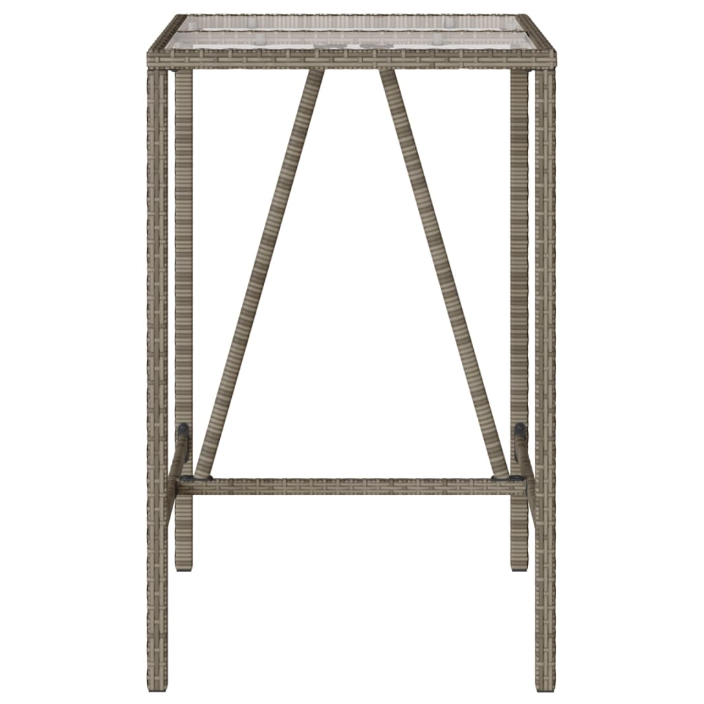 Vanjski barski stol sivi 70 x 70 x 110 cm od poliratana