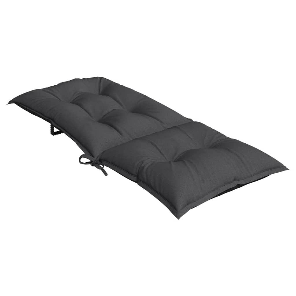 Jastuci za stolice 6 kom prošarano antracit 120x50x7 cm tkanina