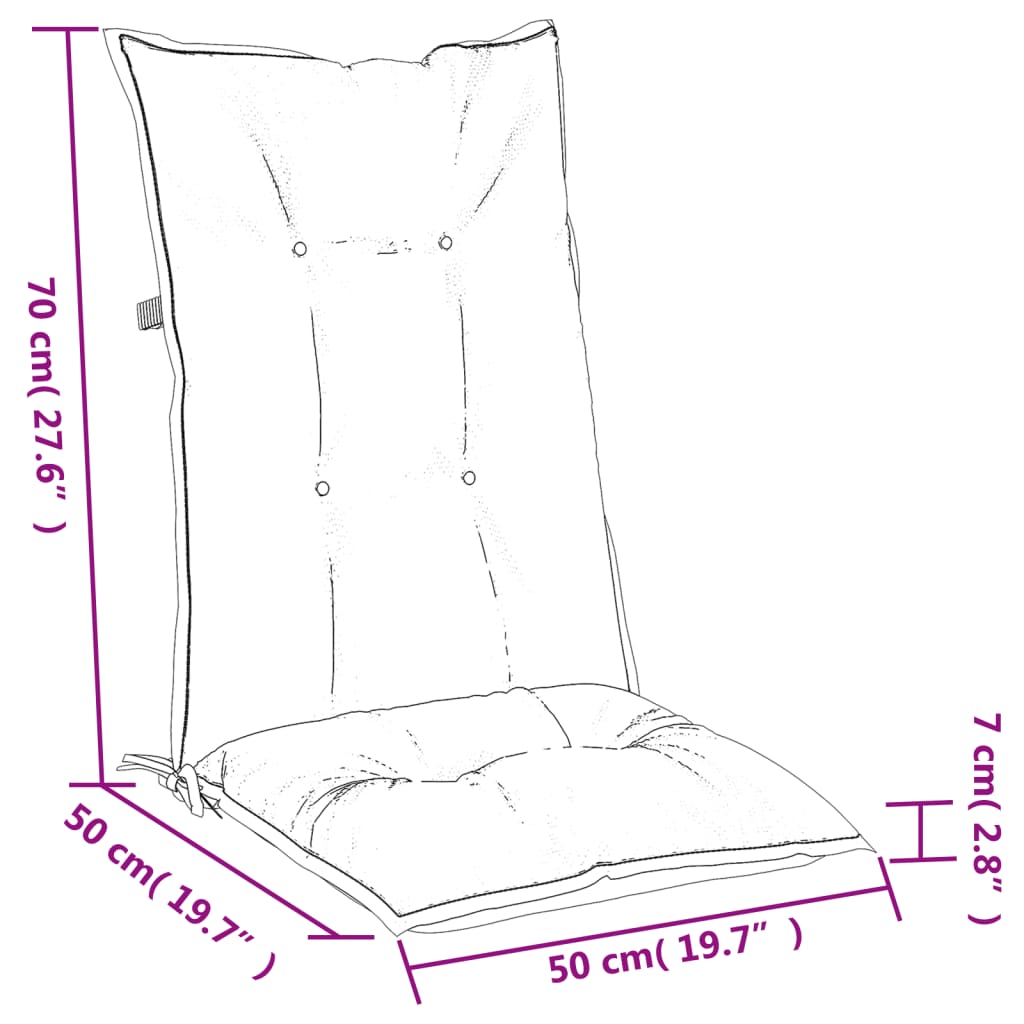 Jastuci za stolice 4 kom prošarano bež 120x50x7 cm od tkanine