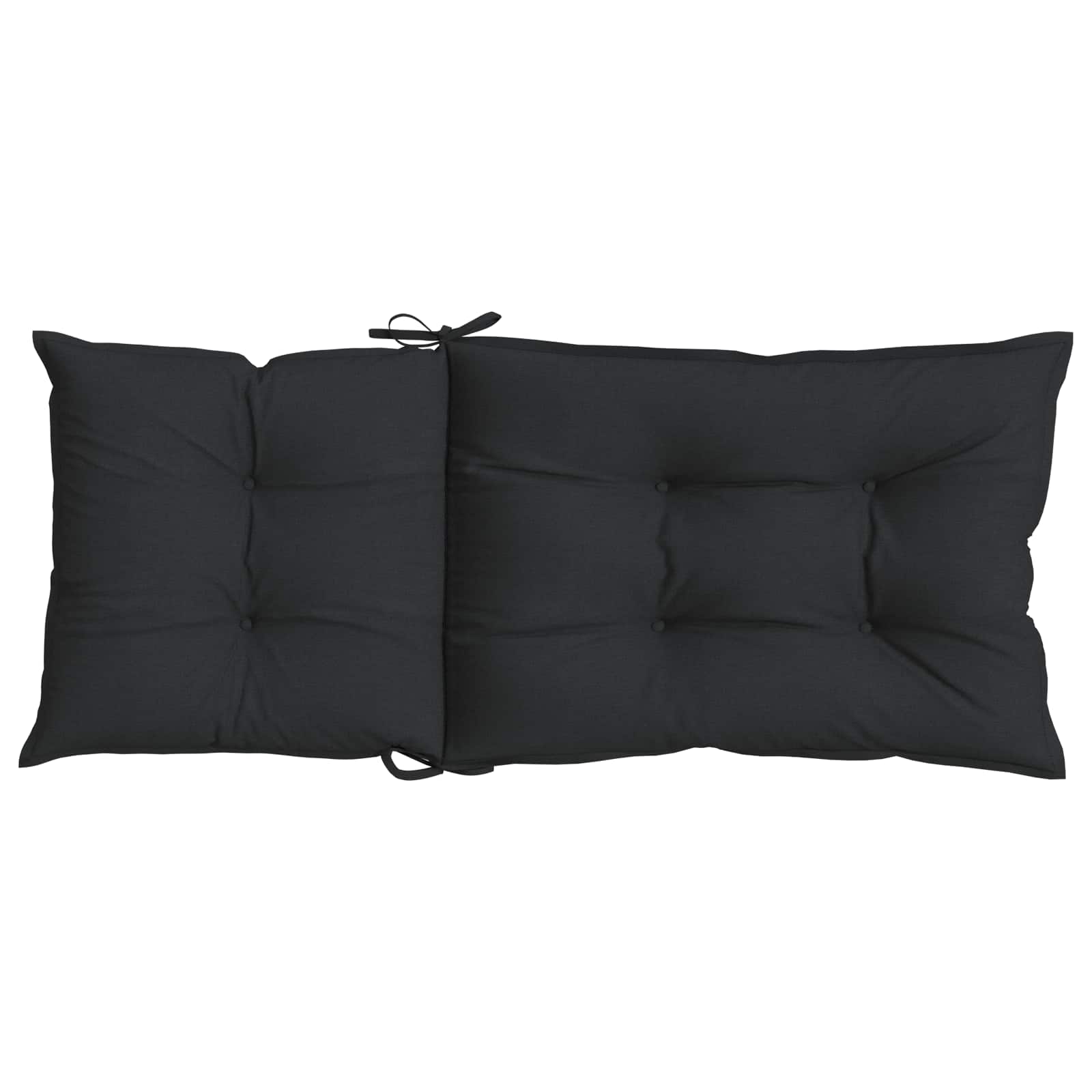 Set Jastučića za Stolicu s Visokim Naslonom 6 pcs Melange Crna