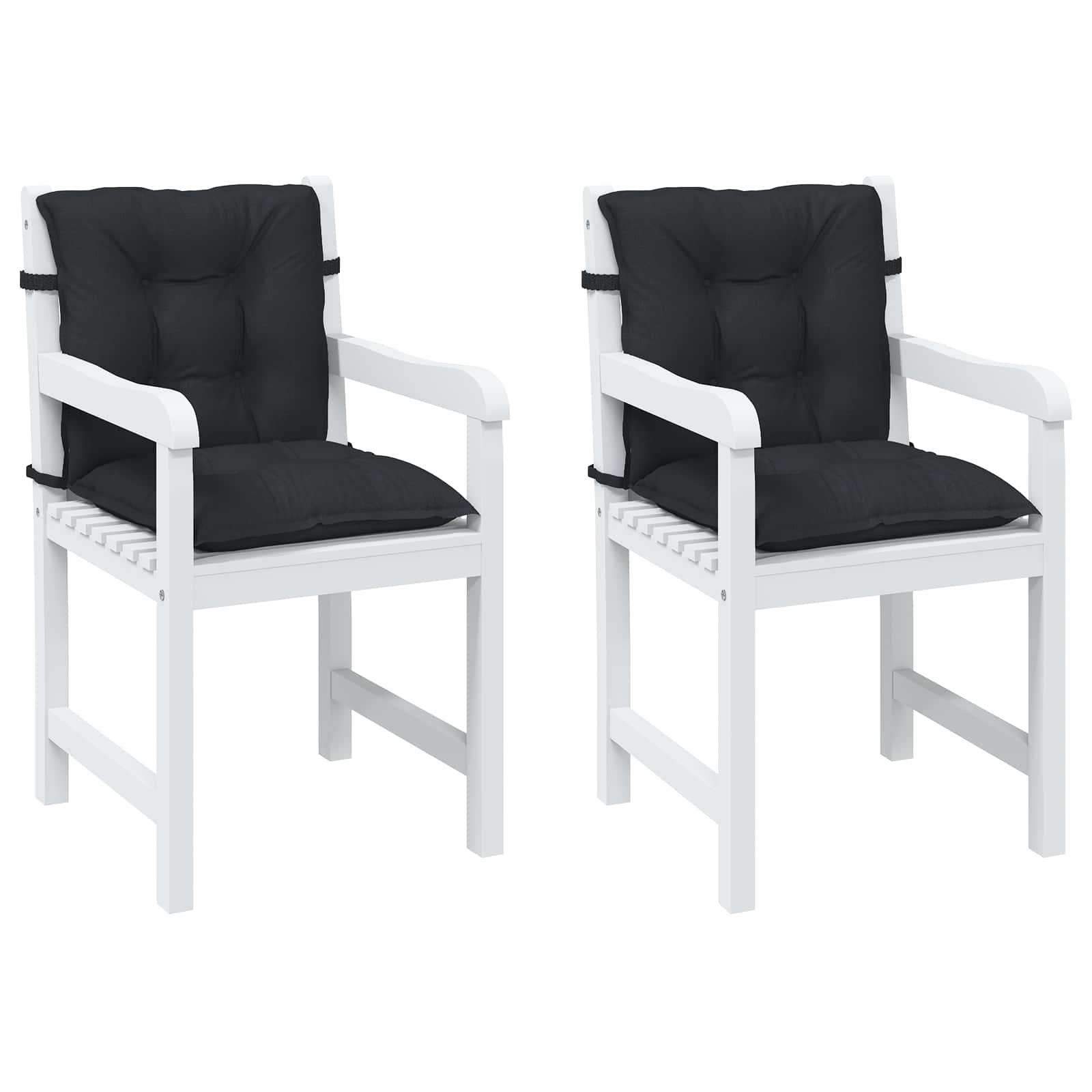 Set jastučića za nisku stolicu 2 pcs Melange crna
