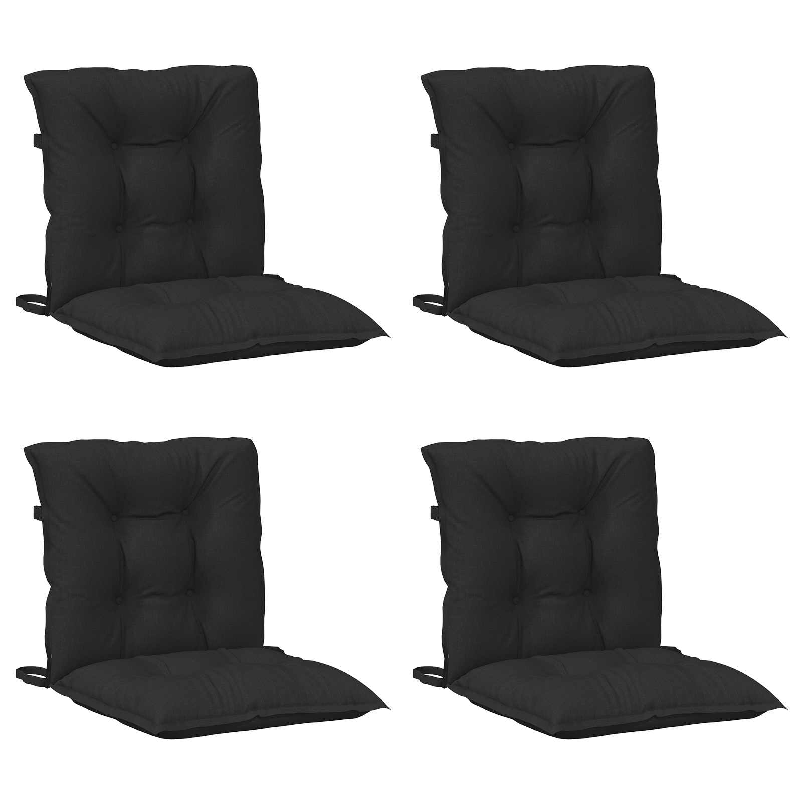 Set jastučića za nisku stolicu 4 pcs Melange crna