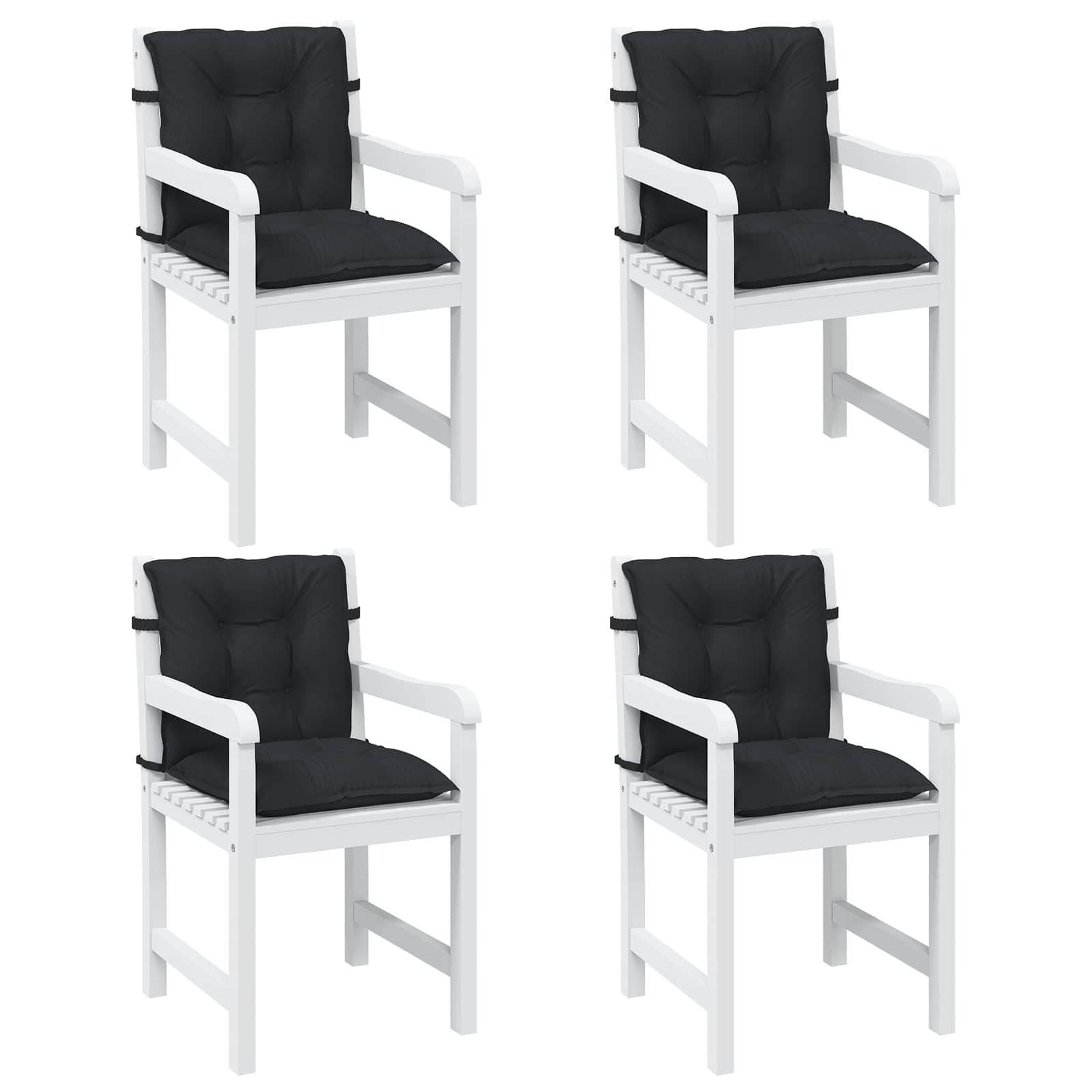 Set jastučića za nisku stolicu 4 pcs Melange crna