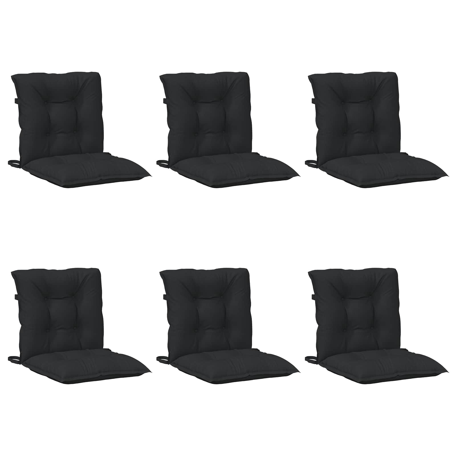 Set jastučića za nisku stolicu 6 pcs Melange crna