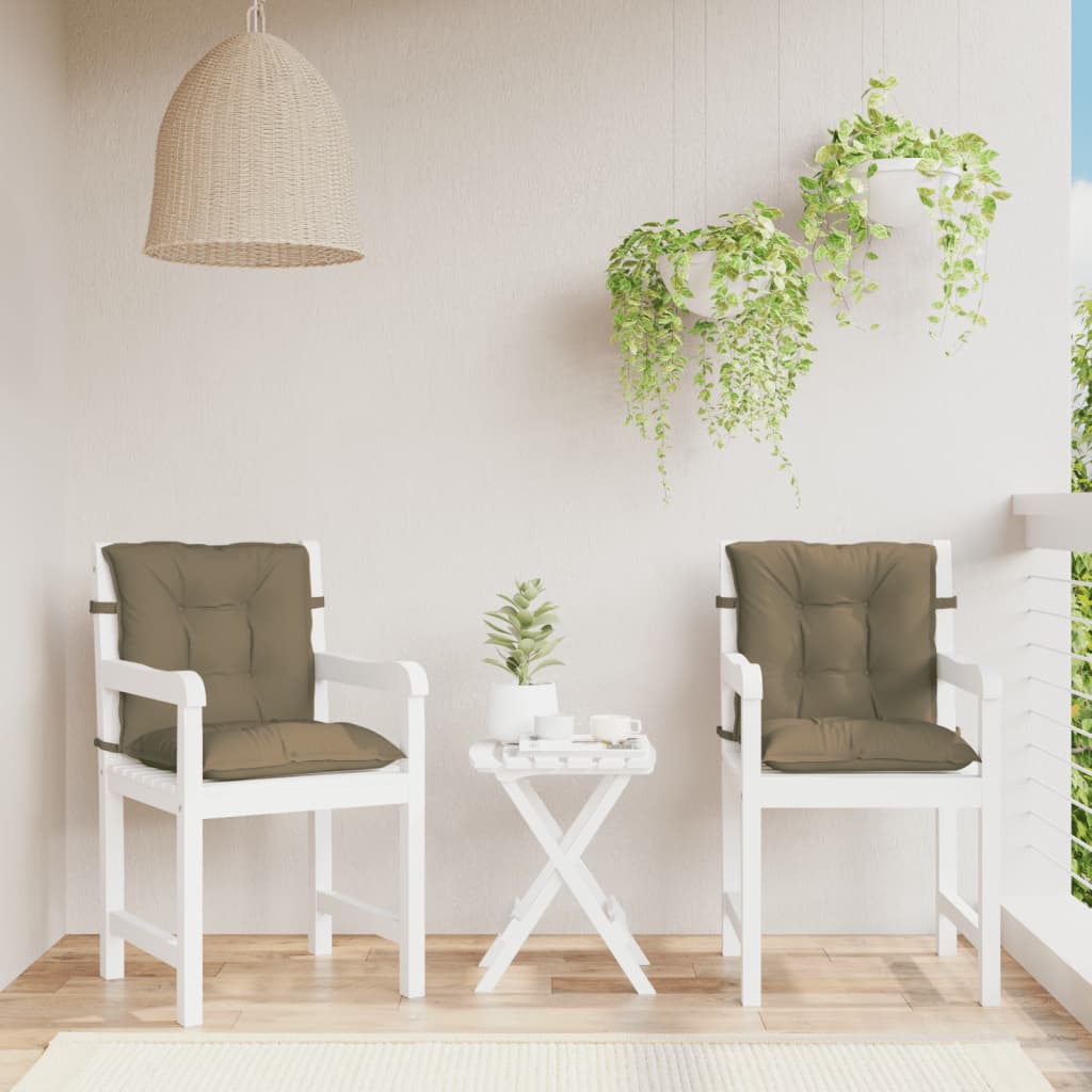 Jastuci za stolice 2 kom prošarano smeđesivi 100x50x7cm tkanina