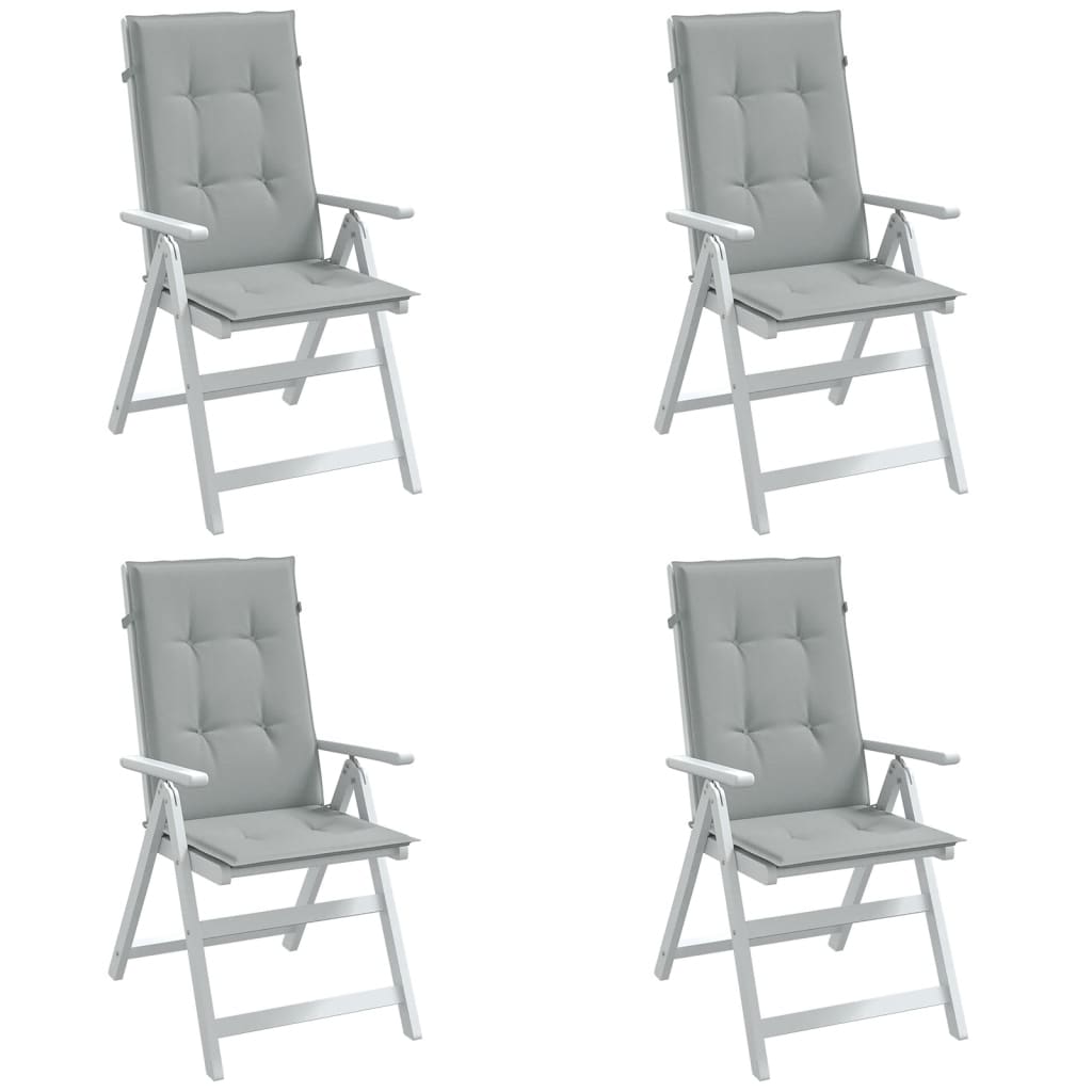 Jastuci za stolice 4 kom svjetlosivi 120 x 50 x 4 cm od tkanine