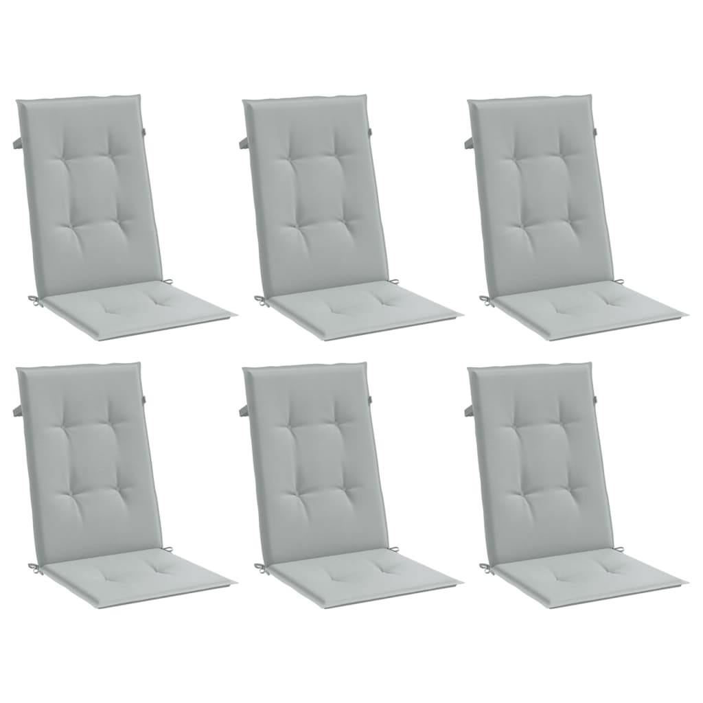 Jastuci za stolice 6 kom svjetlosivi 120 x 50 x 4 cm od tkanine