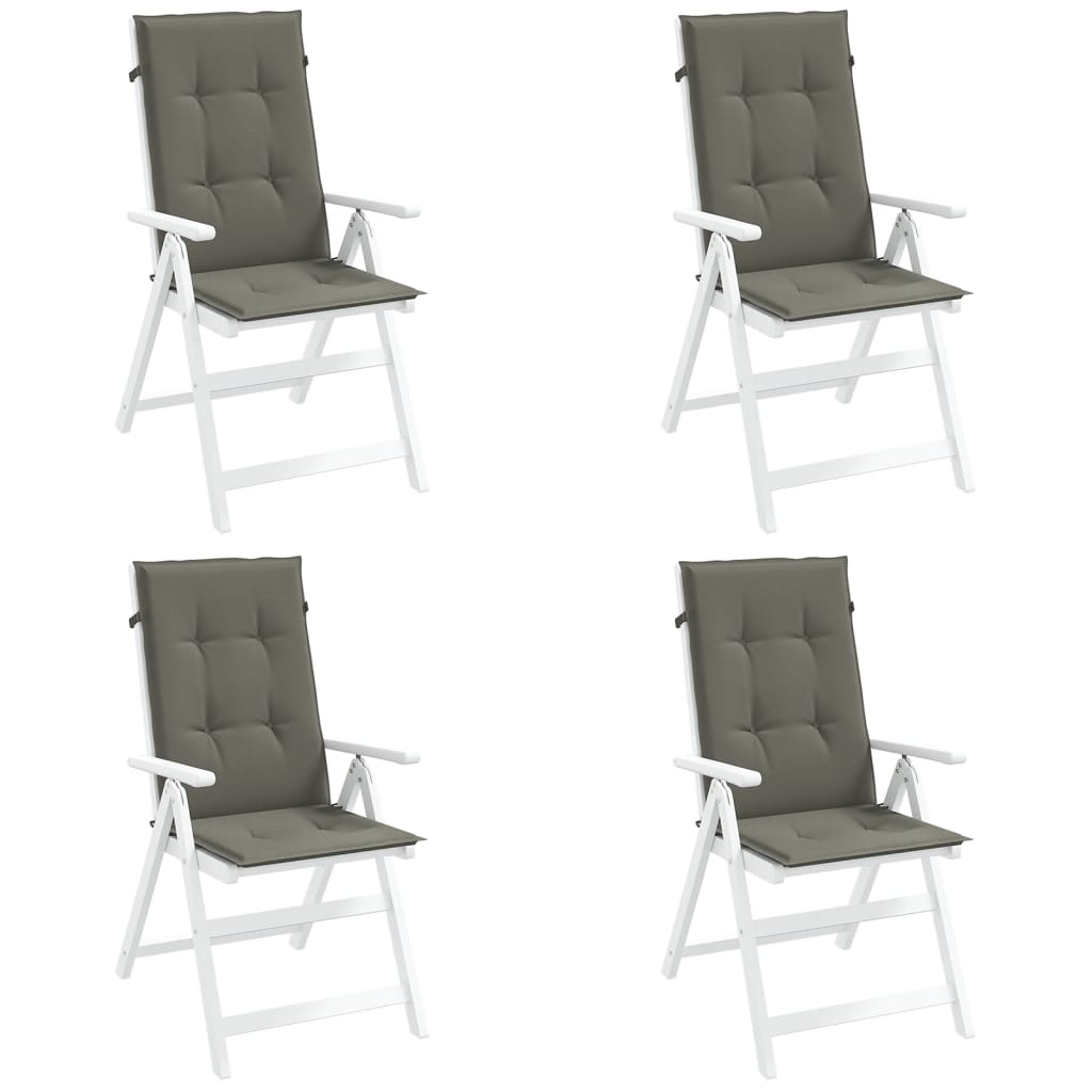 Jastuci za stolice 4 kom tamnosivi 120 x 50 x 4 cm od tkanine