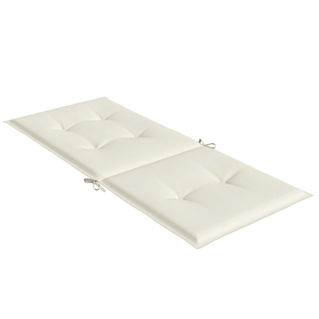 Jastuci za stolice 2 kom prošarano krem 120x50x4 cm tkanina
