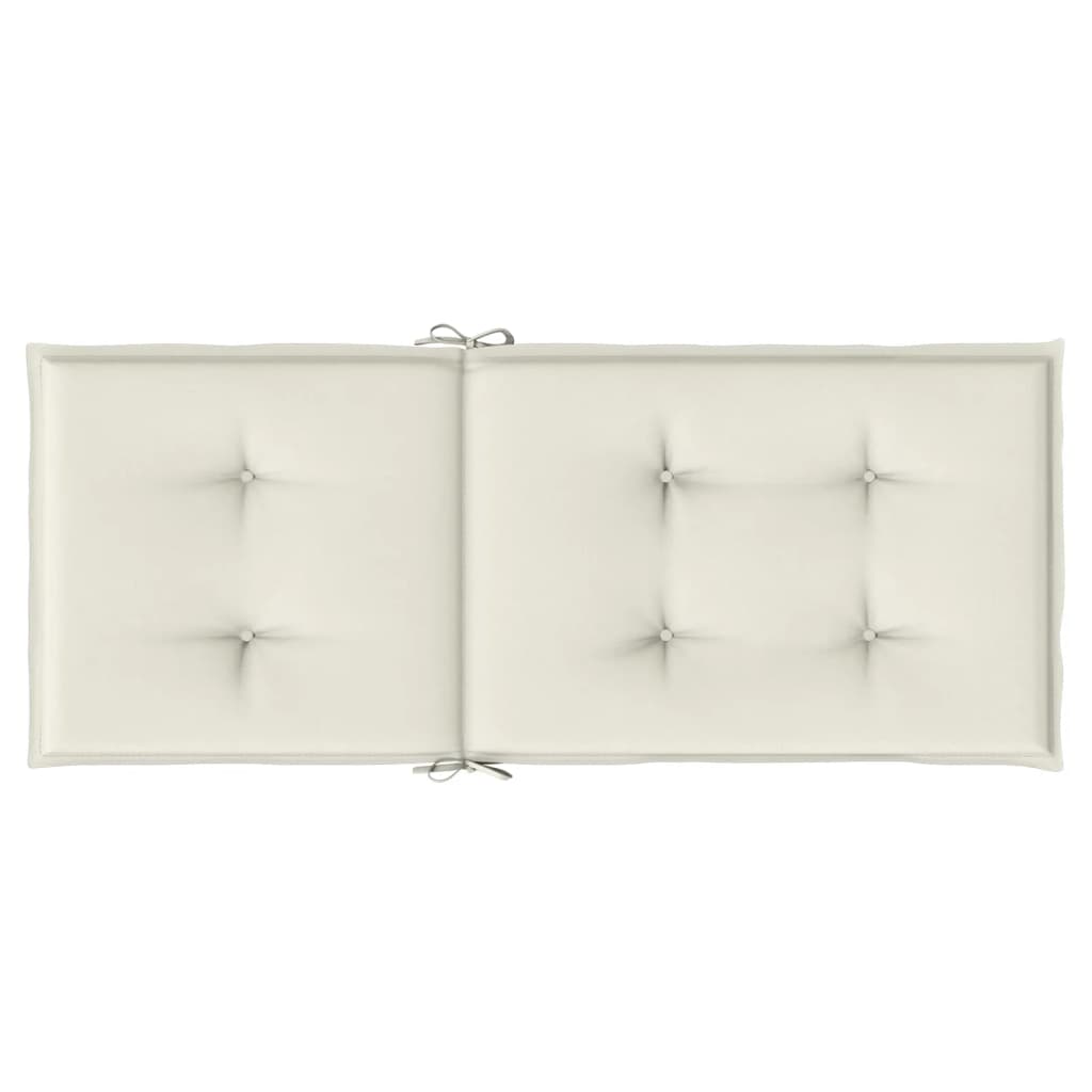 Jastuci za stolice 2 kom prošarano krem 120x50x4 cm tkanina