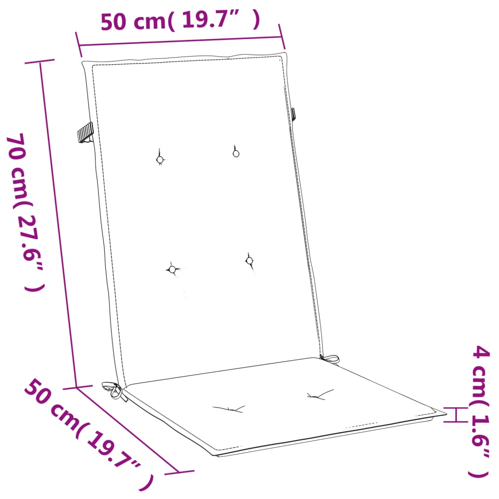 Jastuci za stolice 2 kom prošarano krem 120x50x4 cm tkanina
