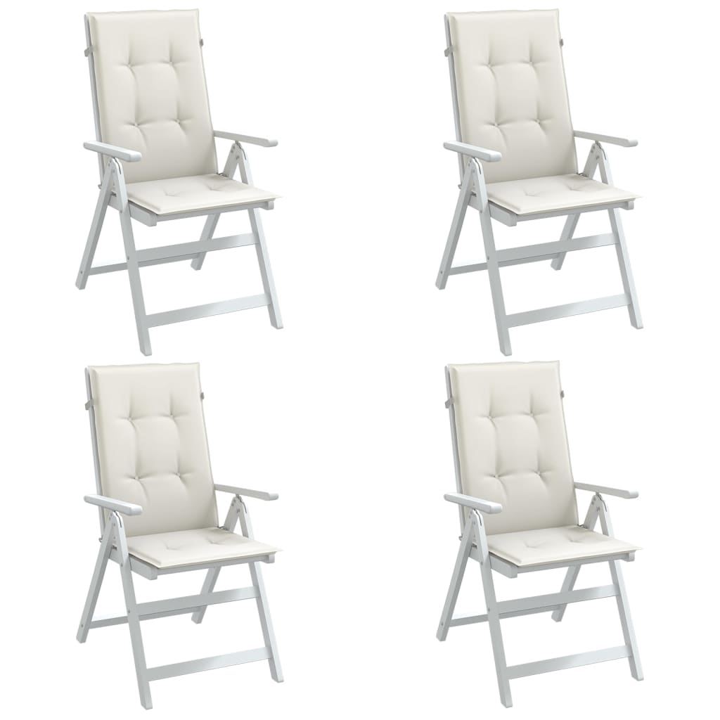 Jastuci za stolice 4 kom prošarano krem 120x50x4 cm tkanina