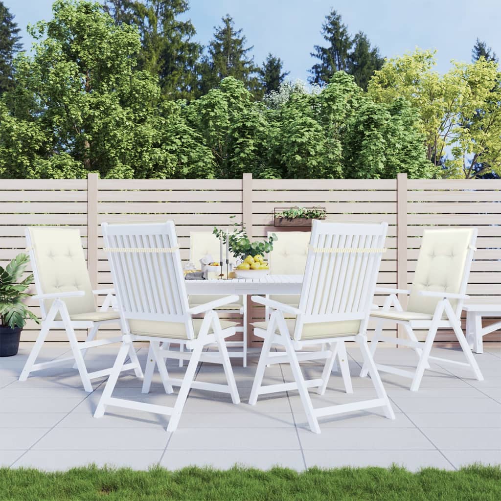 Jastuci za stolice 6 kom prošarano krem 120x50x4 cm tkanina