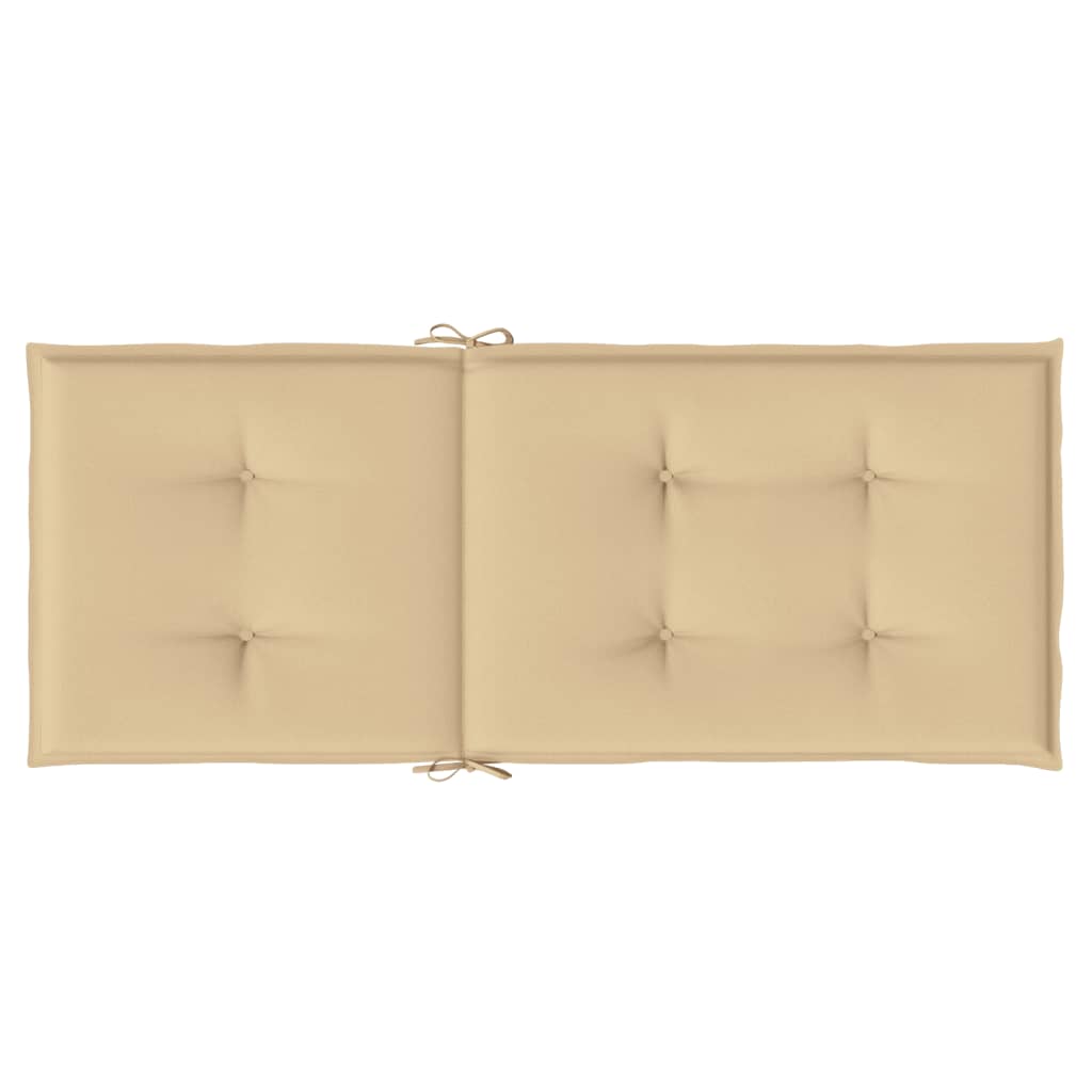 Jastuci za stolice 2 kom prošarano bež 120x50x4 cm od tkanine