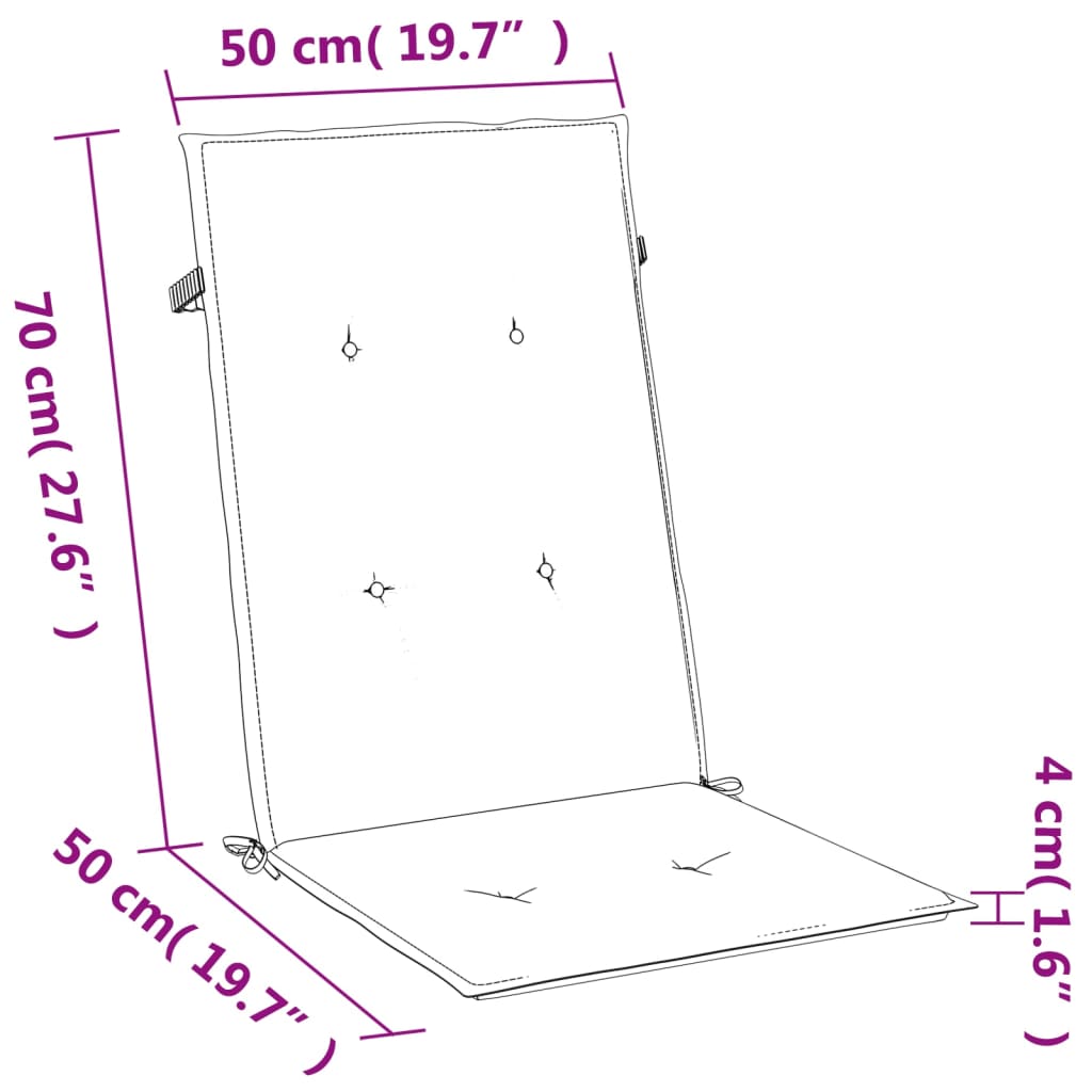 Jastuci za stolice 2 kom prošarano bež 120x50x4 cm od tkanine