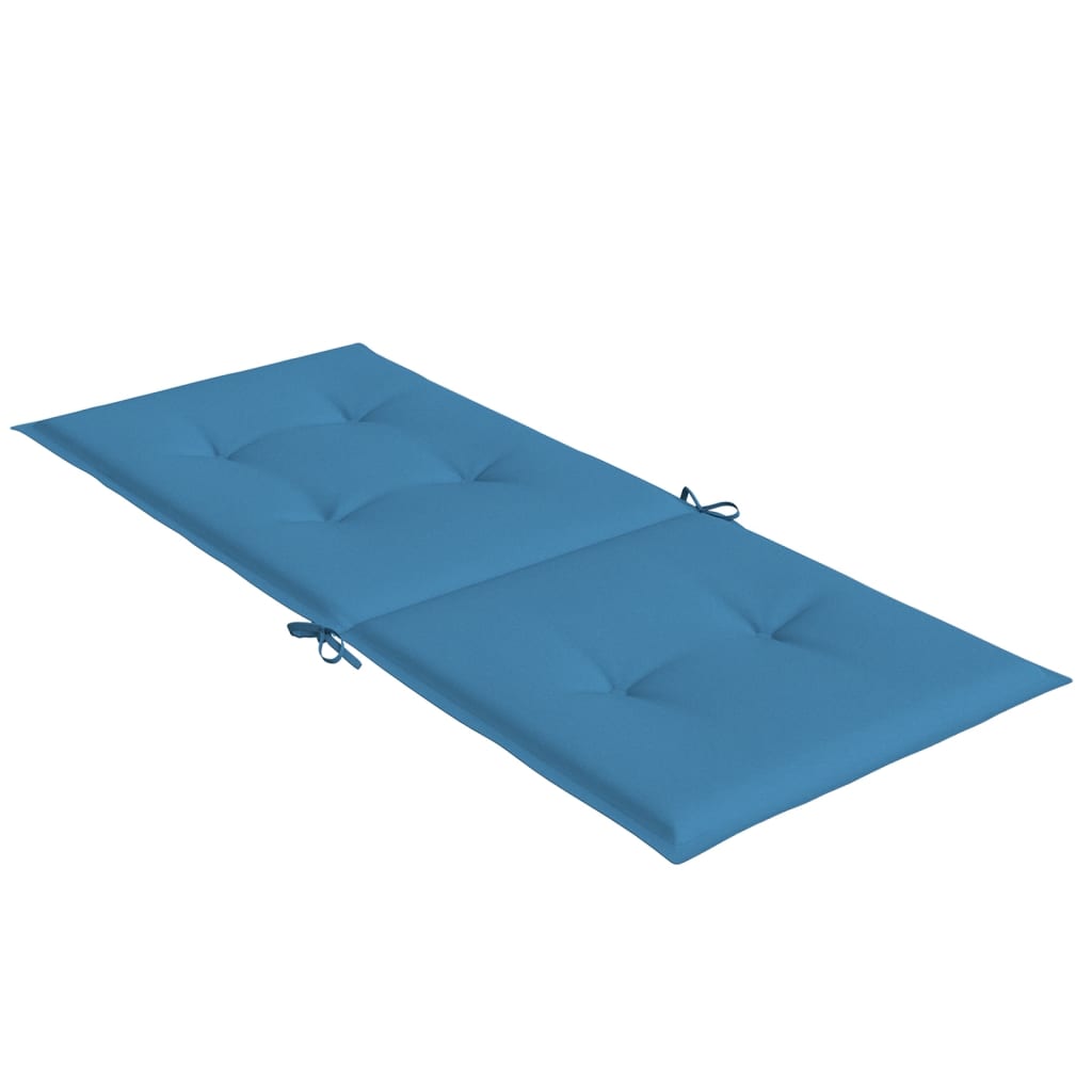 Jastuci za stolice 6 kom prošarano plavi 120x50x4 cm od tkanine