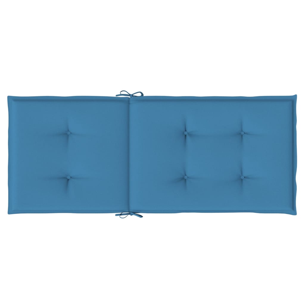 Jastuci za stolice 6 kom prošarano plavi 120x50x4 cm od tkanine
