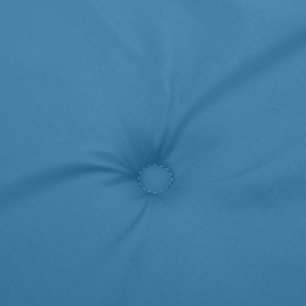 Jastuci za stolice 6 kom prošarano plavi 120x50x4 cm od tkanine