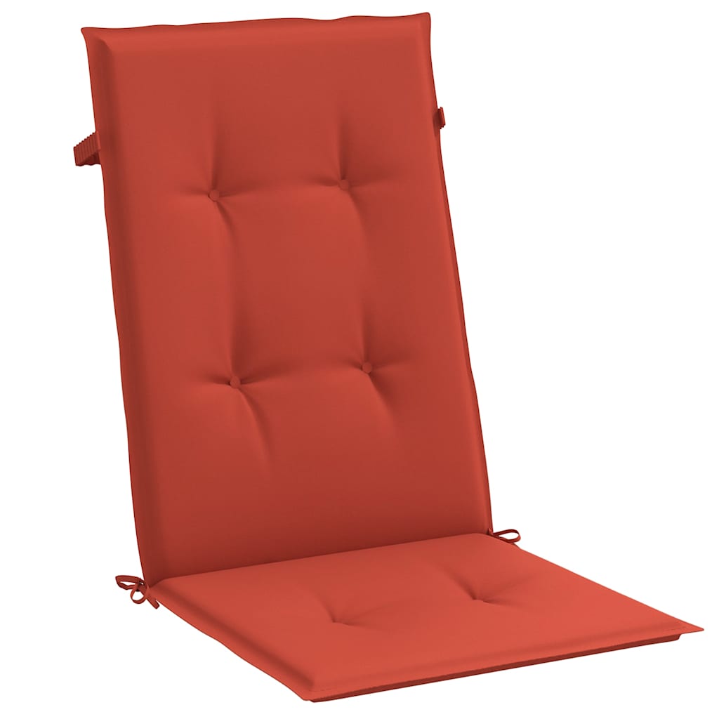 Jastuci za stolice 4 kom prošarano crvena 120x50x4 cm tkanina