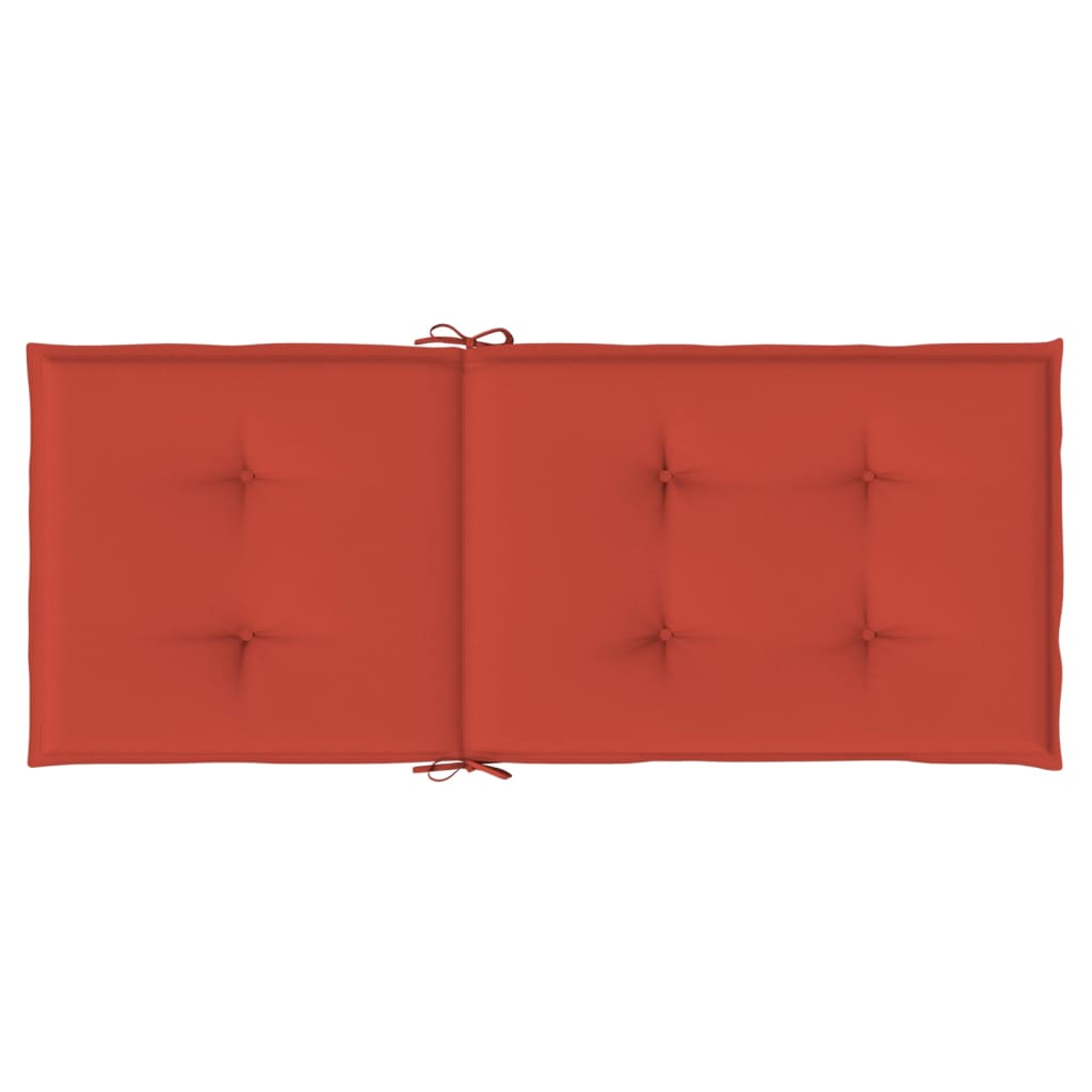 Jastuci za stolice 4 kom prošarano crvena 120x50x4 cm tkanina