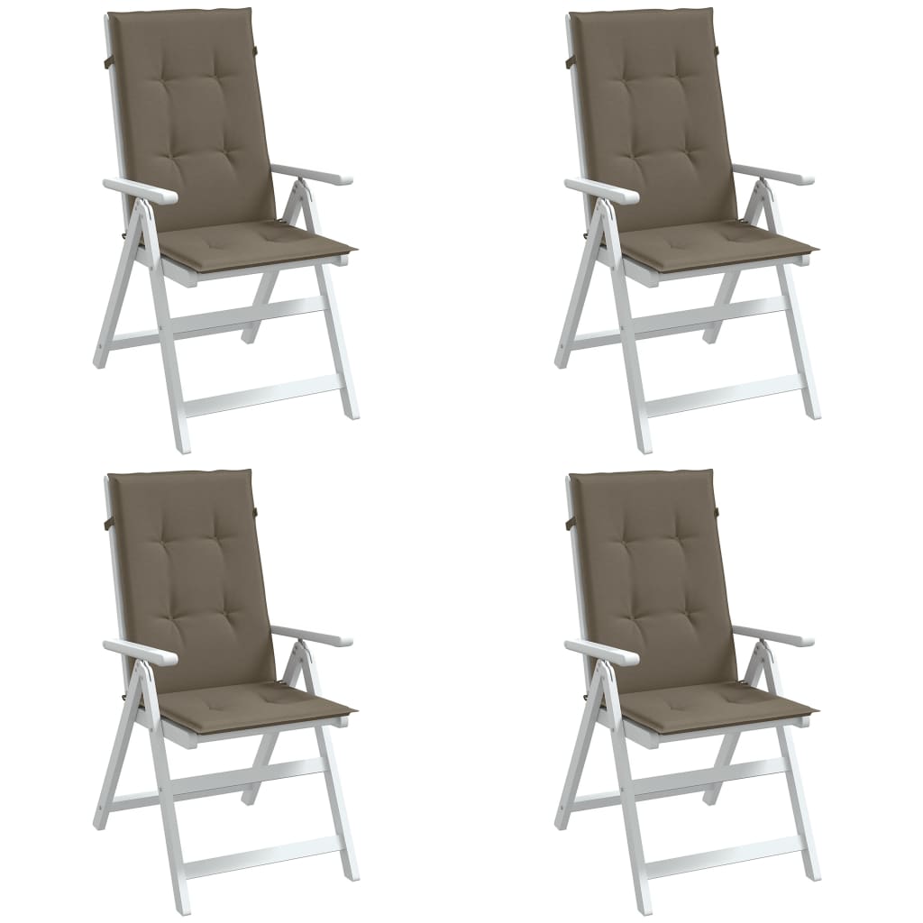 Jastuci za stolice 4 kom prošarano smeđesivi 120x50x4cm tkanina