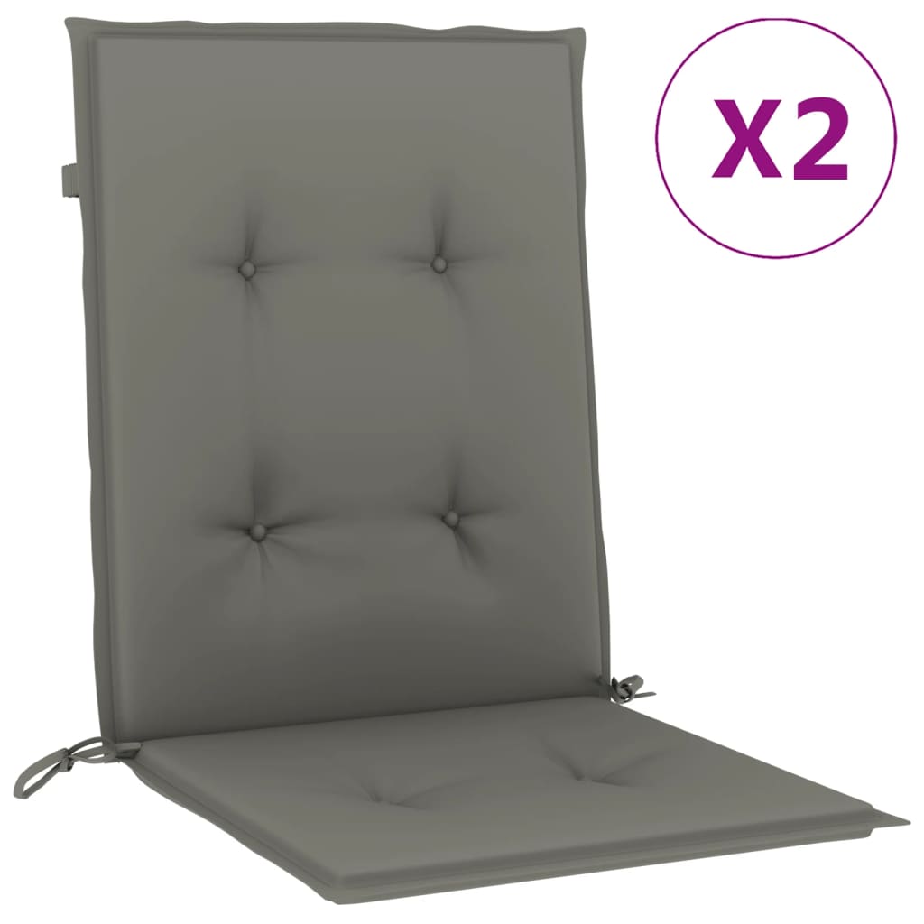 Jastuci za stolice 2 kom prošarano tamnosiva 100x50x4cm tkanina