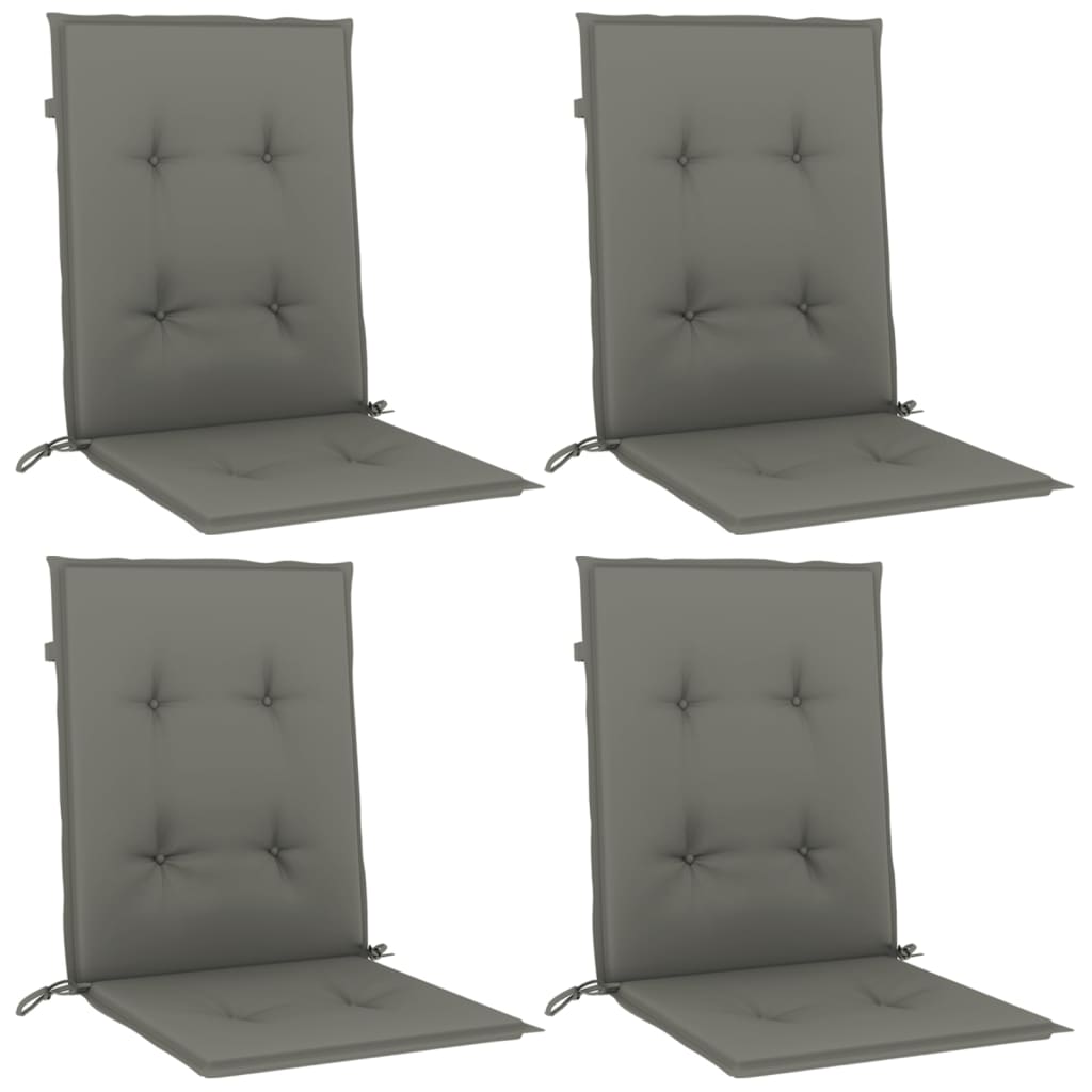 Jastuci za stolice 4 kom prošarano tamnosiva 100x50x4cm tkanina