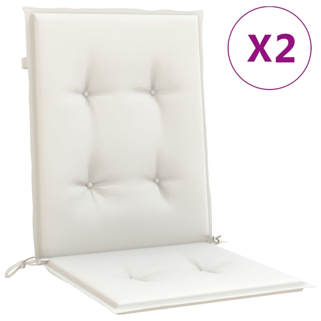 Jastuci za stolice 6 kom prošarano krem100x50x4 cm tkanina