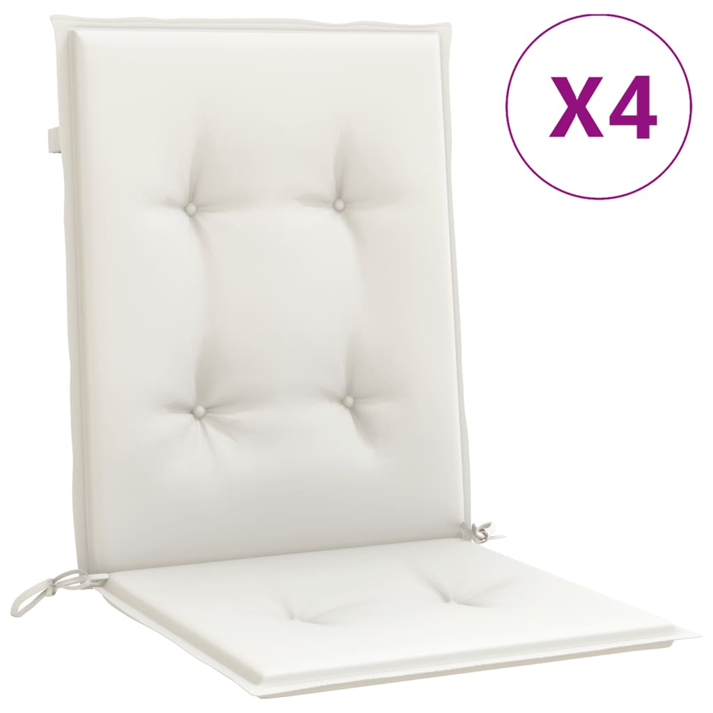 Jastuci za stolice 6 kom prošarano krem100x50x4 cm tkanina