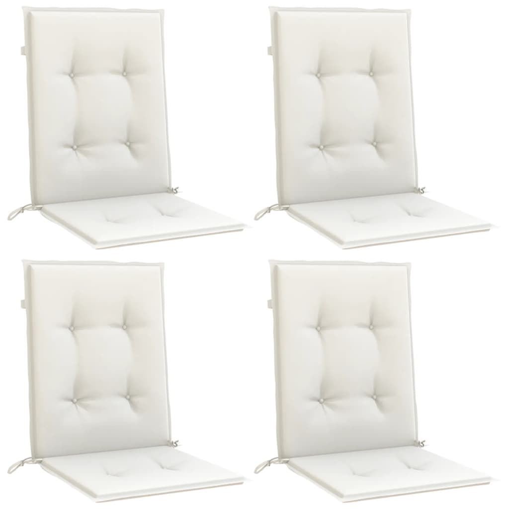 Jastuci za stolice 6 kom prošarano krem100x50x4 cm tkanina