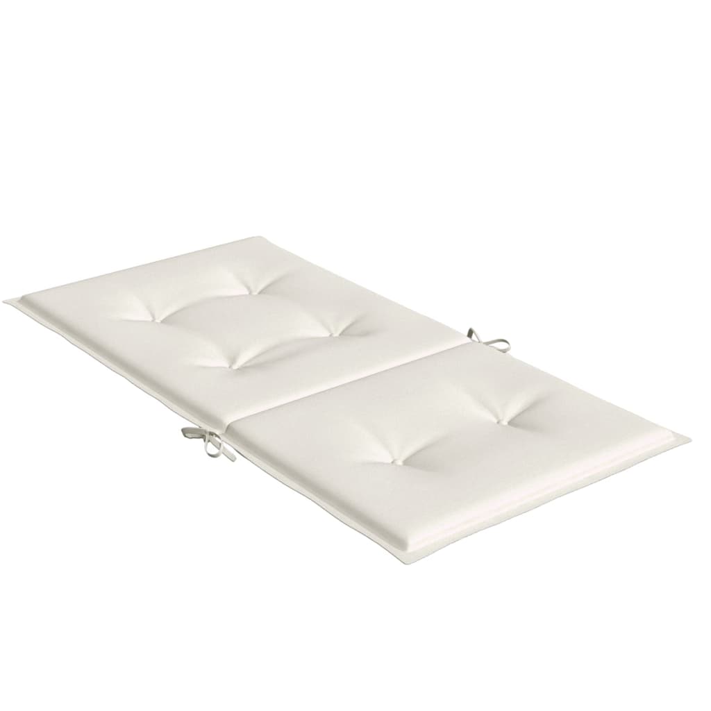 Jastuci za stolice 6 kom prošarano krem100x50x4 cm tkanina