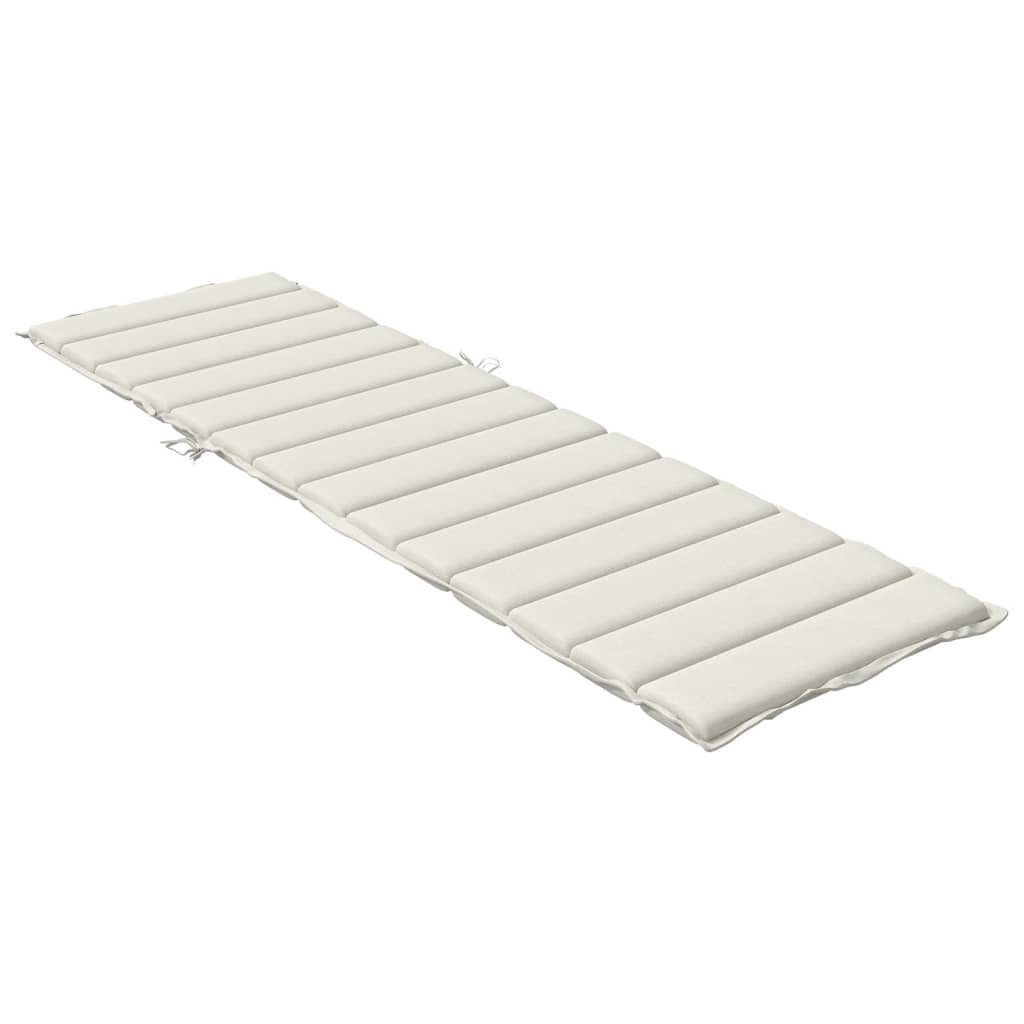 Jastuk za ležaljku prošarani krem 200 x 60 x 4 cm od tkanine