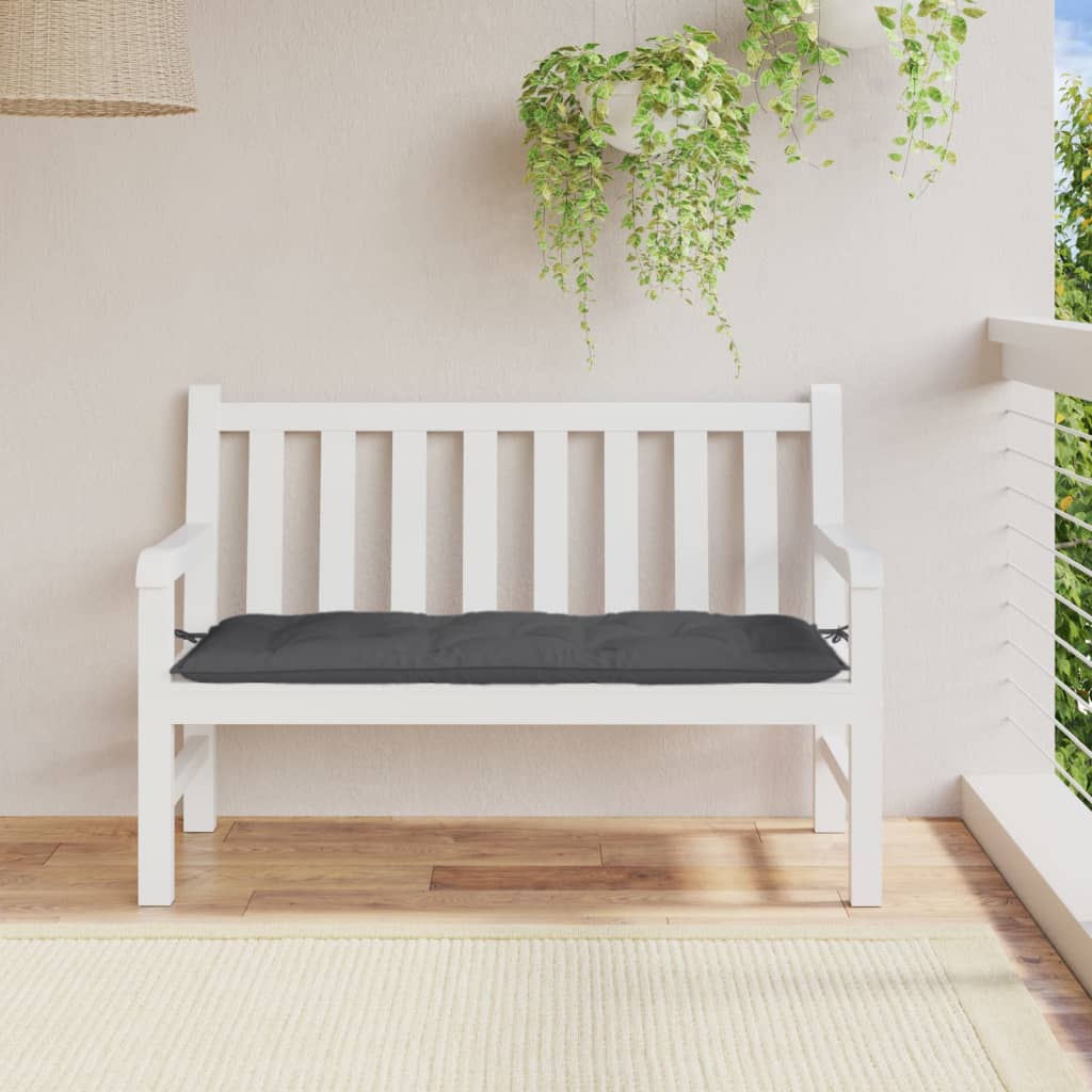 Jastuk za vrtnu klupu prošarano antracit 120x50x7 cm tkanina