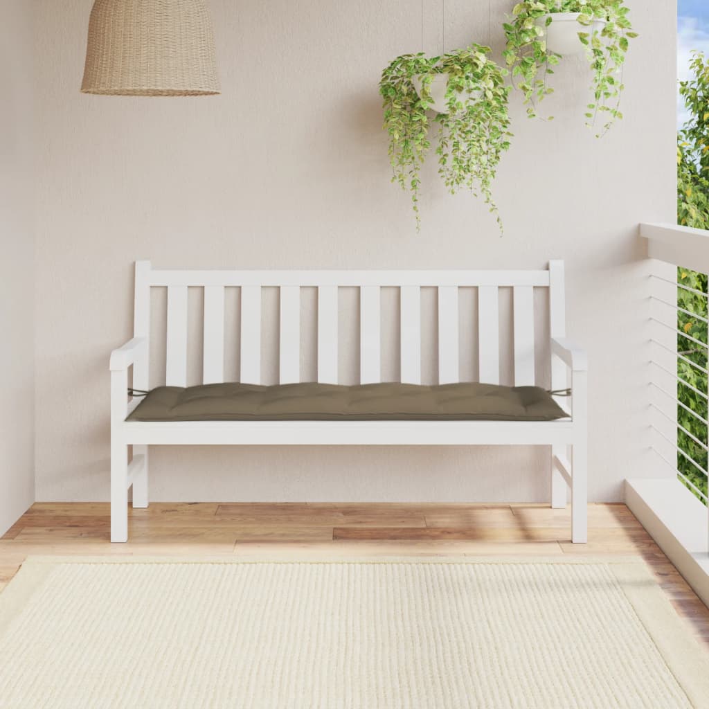 Jastuk za vrtnu klupu prošarano smeđesivi 150x50x7cm od tkanine