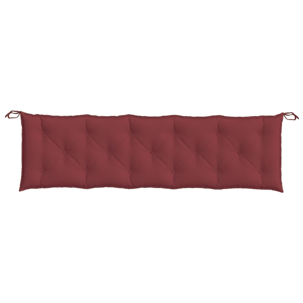 Jastuk za vrtnu klupu prošarano crvena vina 180x50x7cm tkanina
