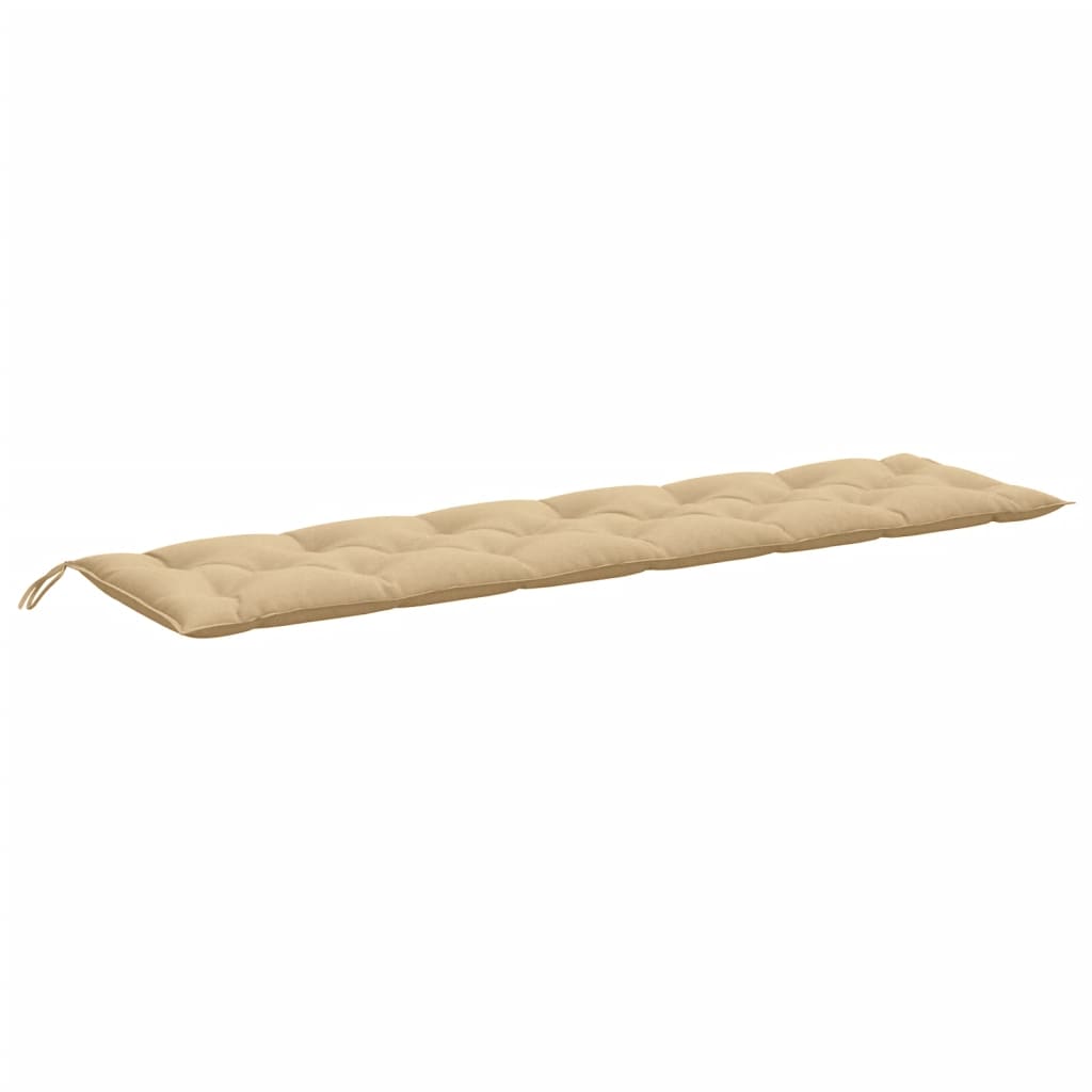 Jastuk za vrtnu klupu prošarano bež 200x50x7 cm tkanina