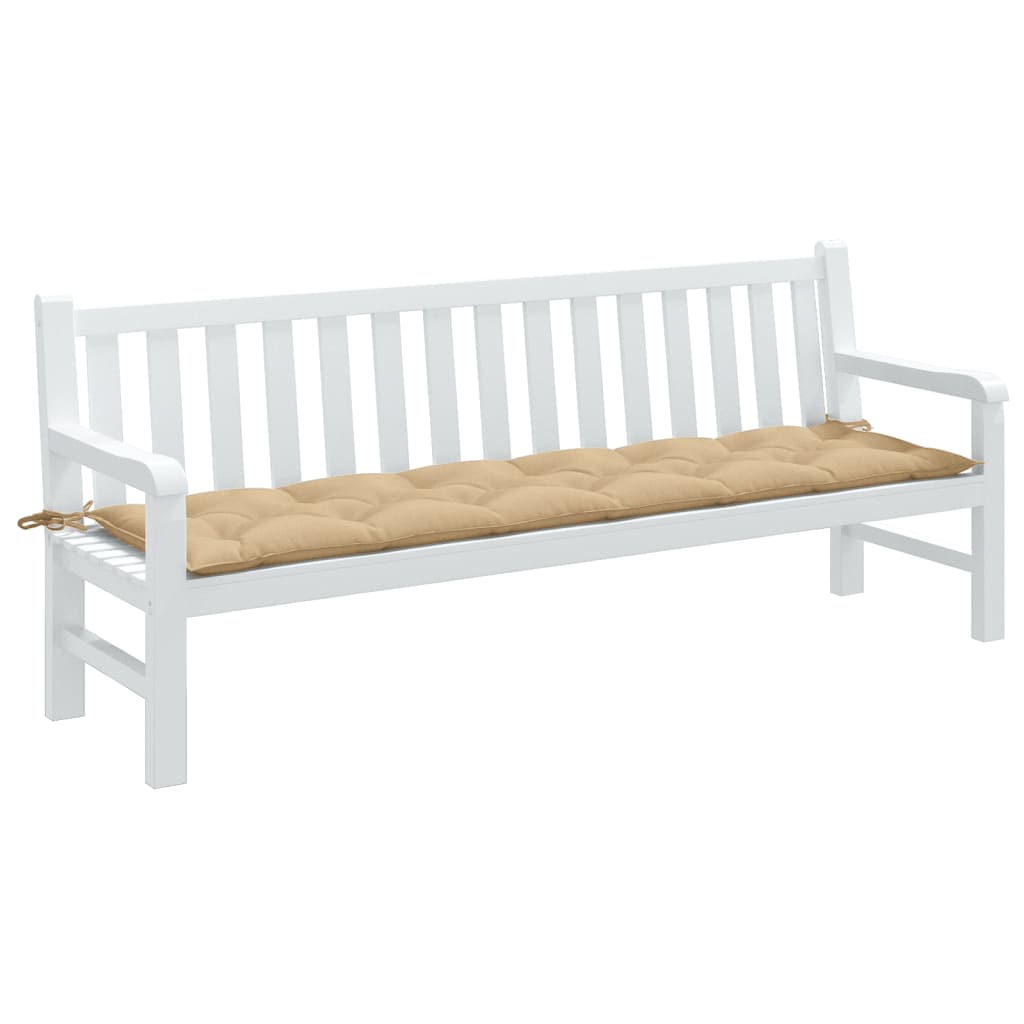 Jastuk za vrtnu klupu prošarano bež 200x50x7 cm tkanina
