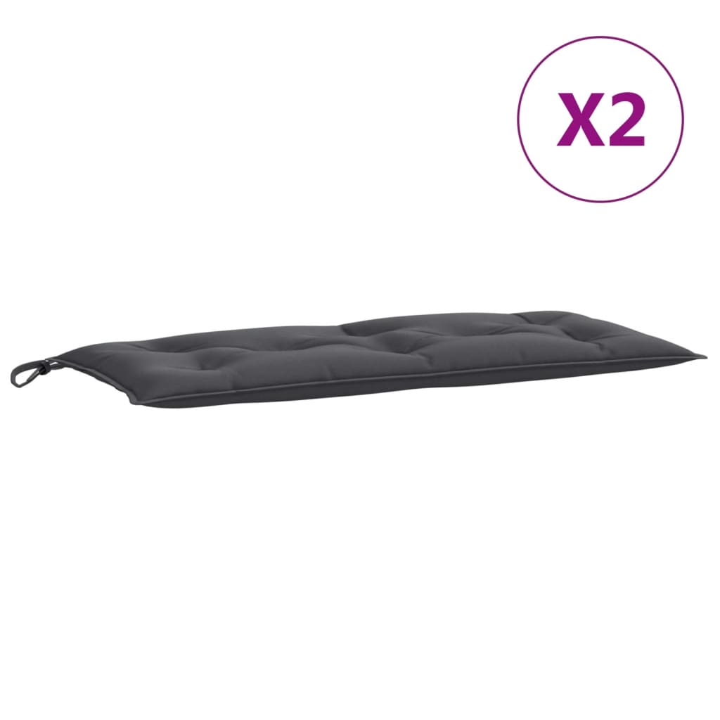 Jastuci za vrtnu klupu 2 kom antracit 100x50x7 cm tkanina