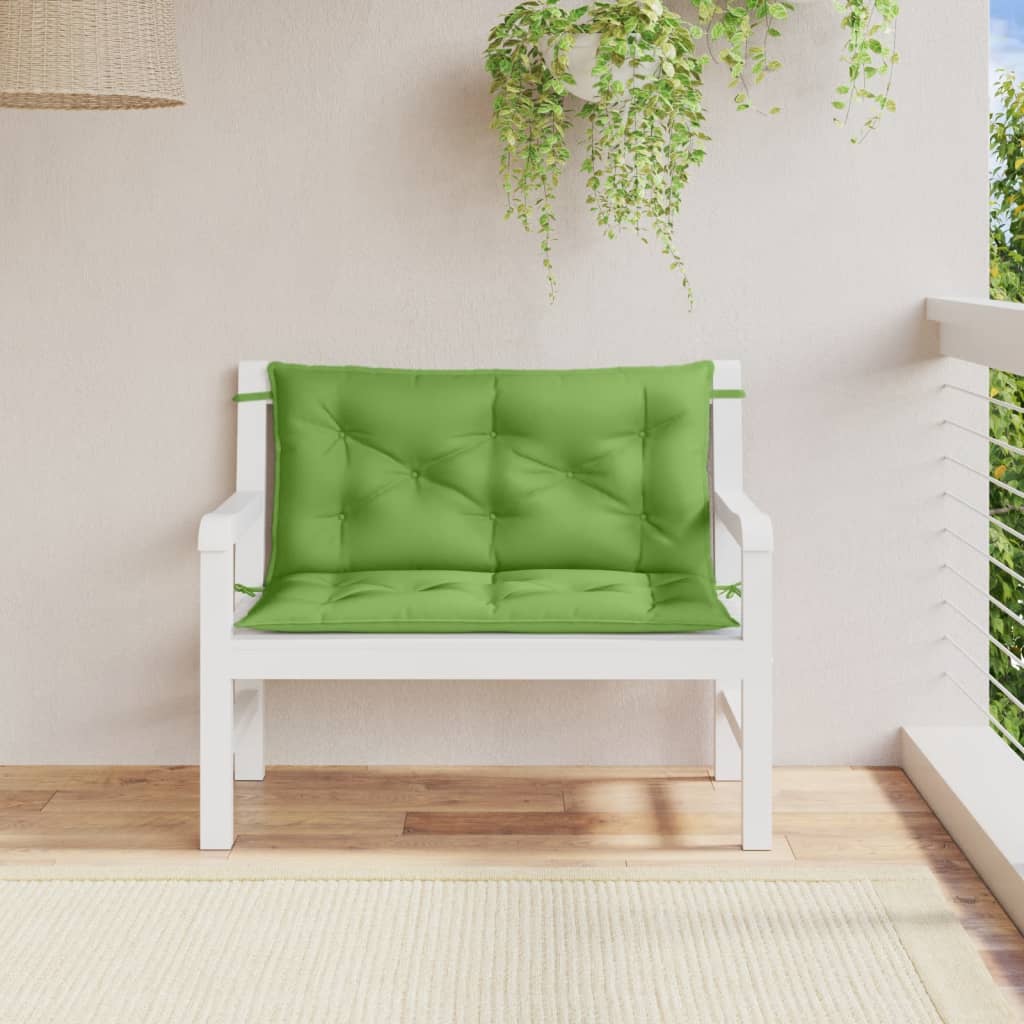 Jastuci za vrtnu klupu 2 kom zeleni 100x50x7 cm tkanina