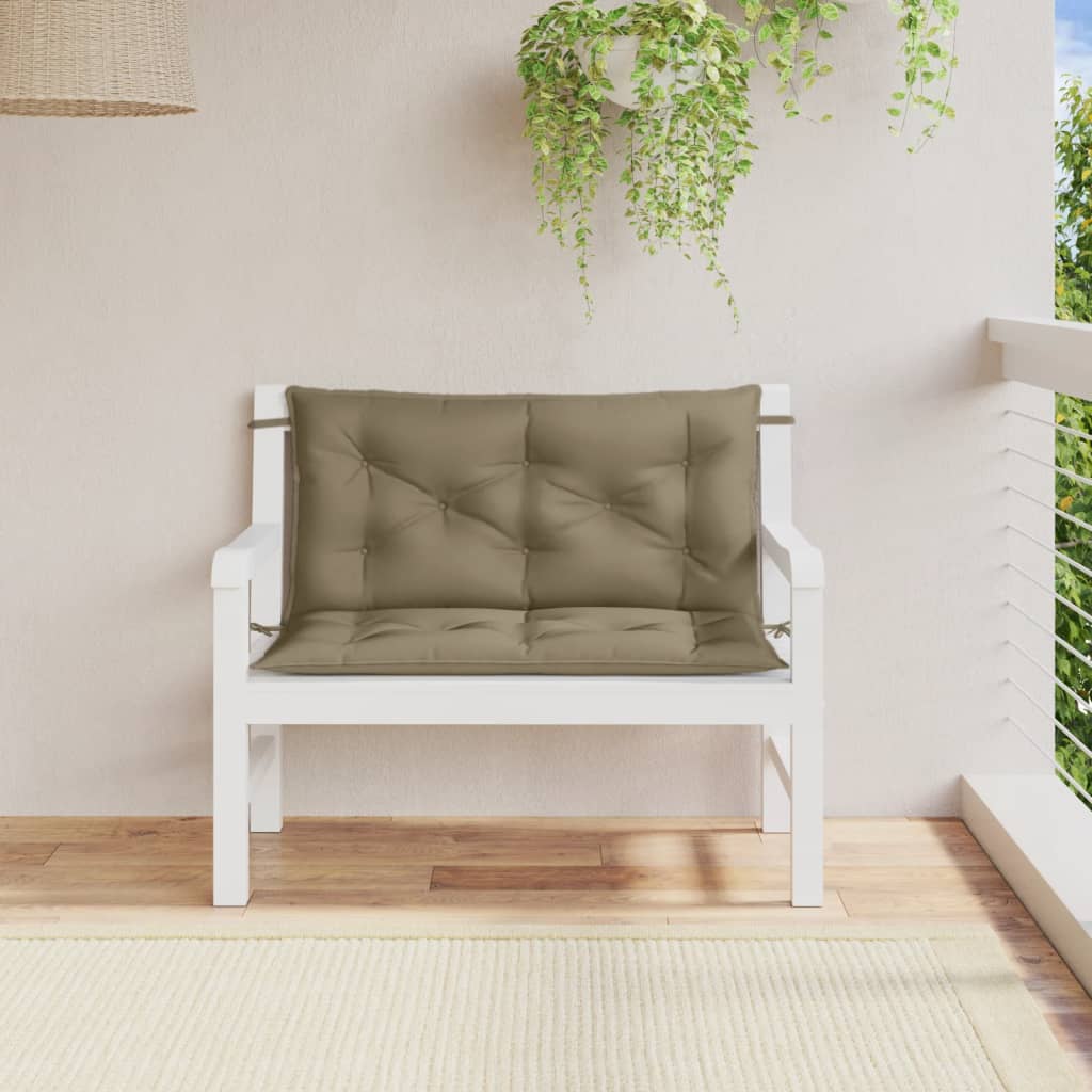 Jastuci za vrtnu klupu 2 kom smeđesivi 100x50x7 cm tkanina