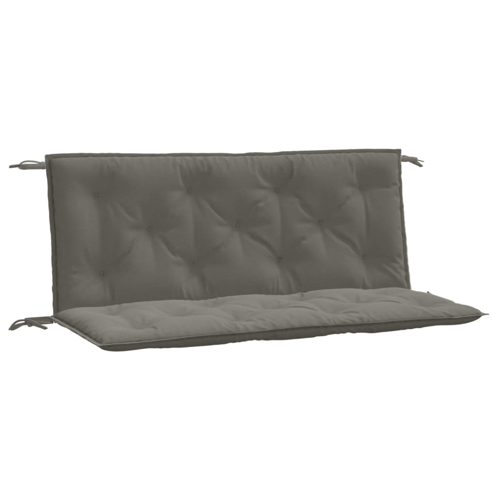 Jastuci za vrtnu klupu 2 kom tamnosivi 120x50x7 cm tkanine