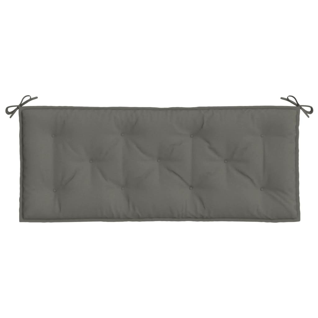Jastuci za vrtnu klupu 2 kom tamnosivi 120x50x7 cm tkanine