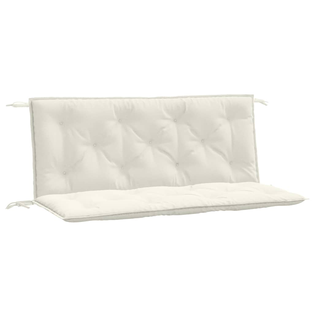 Jastuci za vrtnu klupu 2 kom prošarano krem 120x50x7 cm tkanina