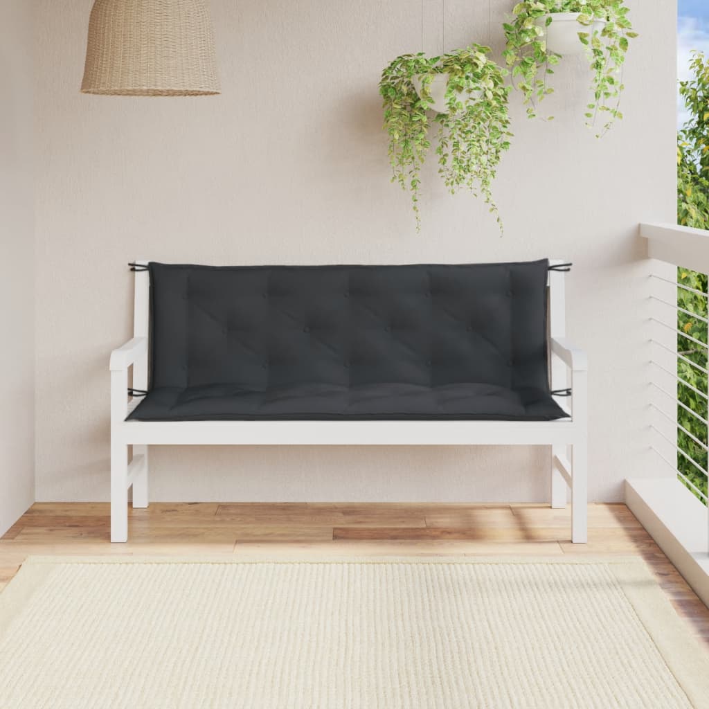 Jastuci za vrtnu klupu 2 kom antracit 150x50x7 cm tkanina