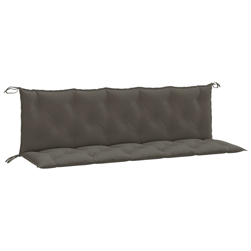 Jastuci za vrtnu klupu 2 kom tamnosivi 180x50x7 cm tkanine