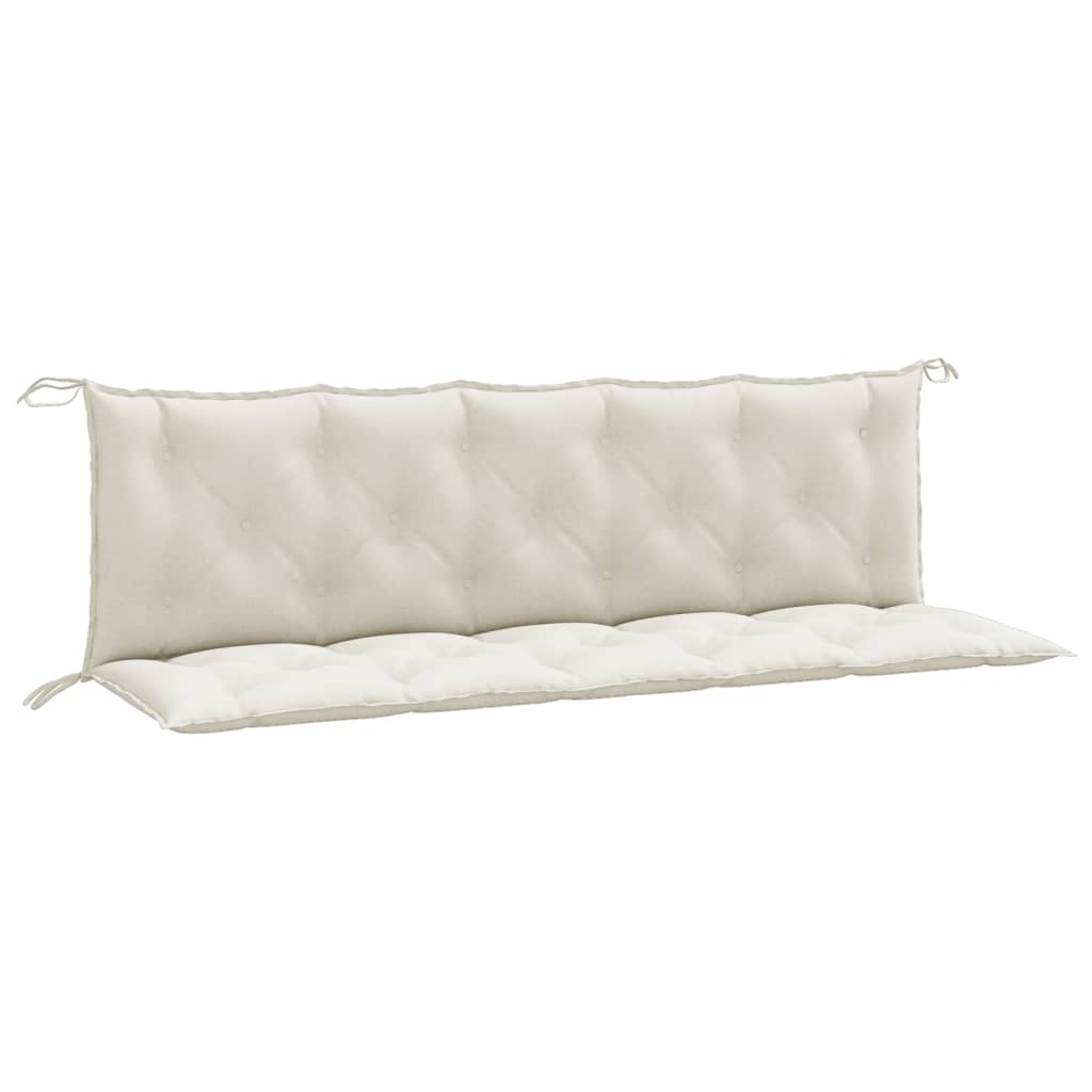 Jastuci za vrtnu klupu 2 kom prošarano krem 180x50x7 cm tkanina