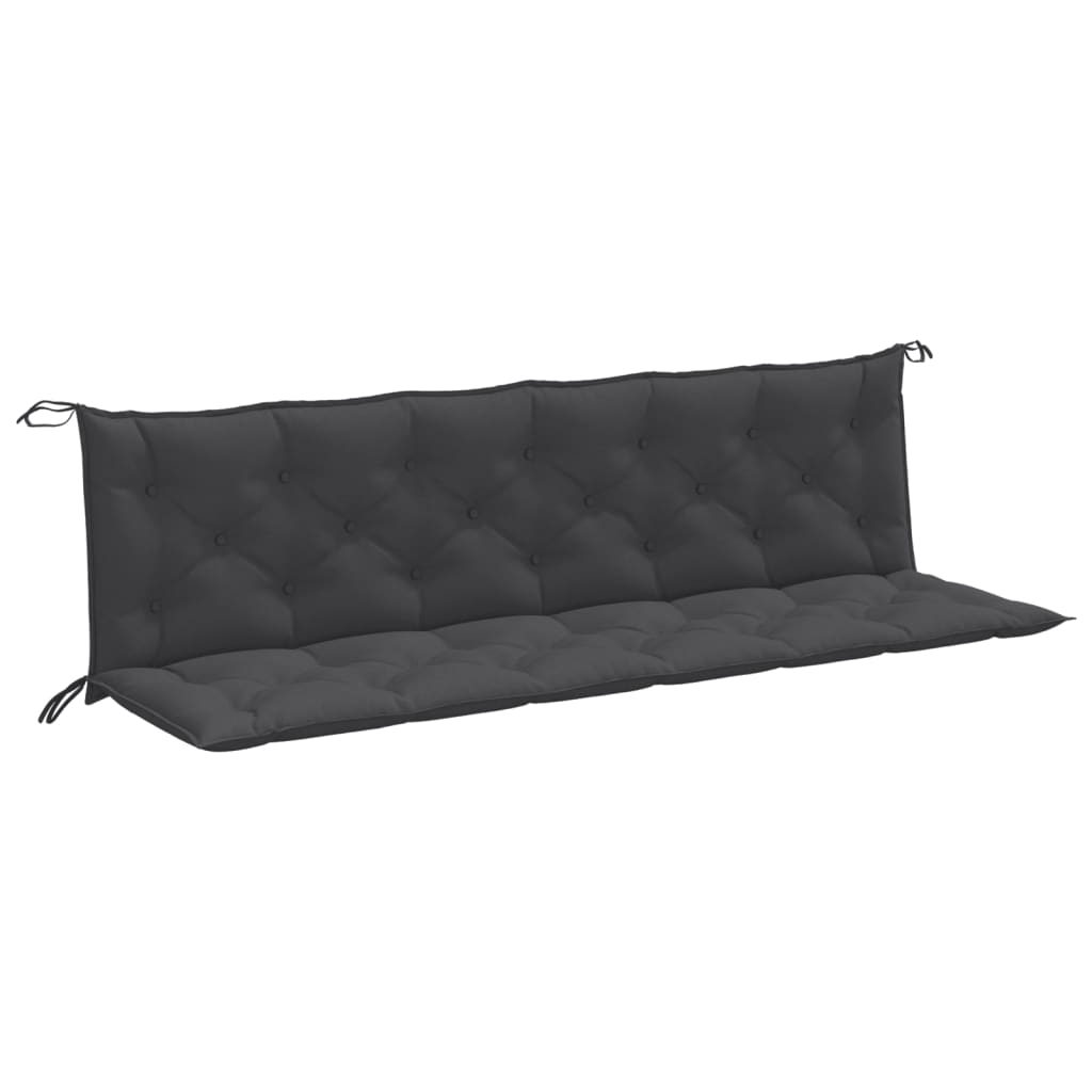 Jastuci za vrtnu klupu 2 kom antracit 200x50x7 cm tkanine