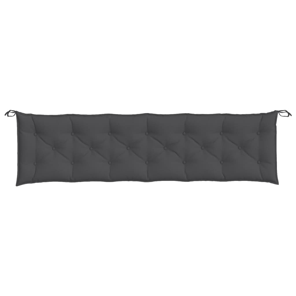 Jastuci za vrtnu klupu 2 kom antracit 200x50x7 cm tkanine