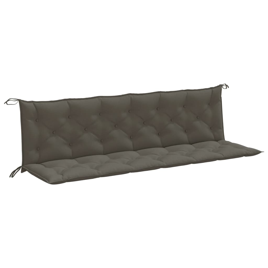 Jastuci za vrtnu klupu 2 kom tamnosivi 200x50x7 cm tkanine